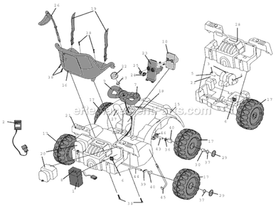 Part Location Diagram of 76790-4539 Power Wheels Steering Column